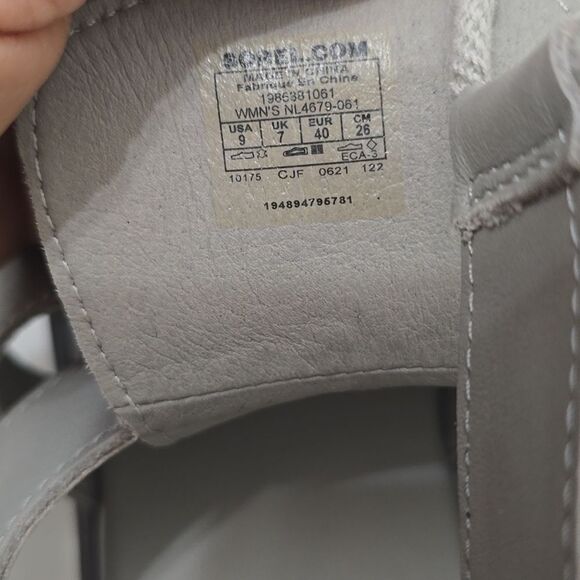Sorel stylish Gray Wedge Sandals 9 - Picture 4 of 8